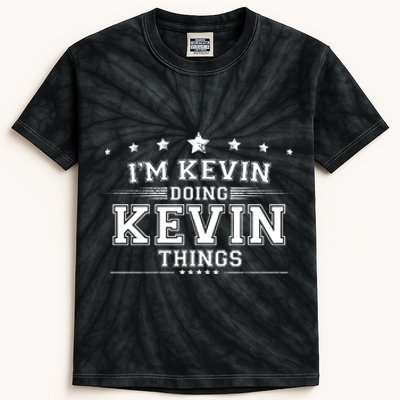 Im Kevin Doing Kevin Things Kids Tie-Dye T-Shirt