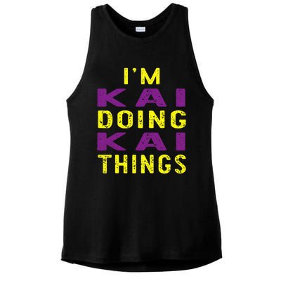 IM Kai Doing Kai Things Ladies PosiCharge Tri-Blend Wicking Tank