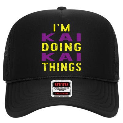 IM Kai Doing Kai Things High Crown Mesh Back Trucker Hat