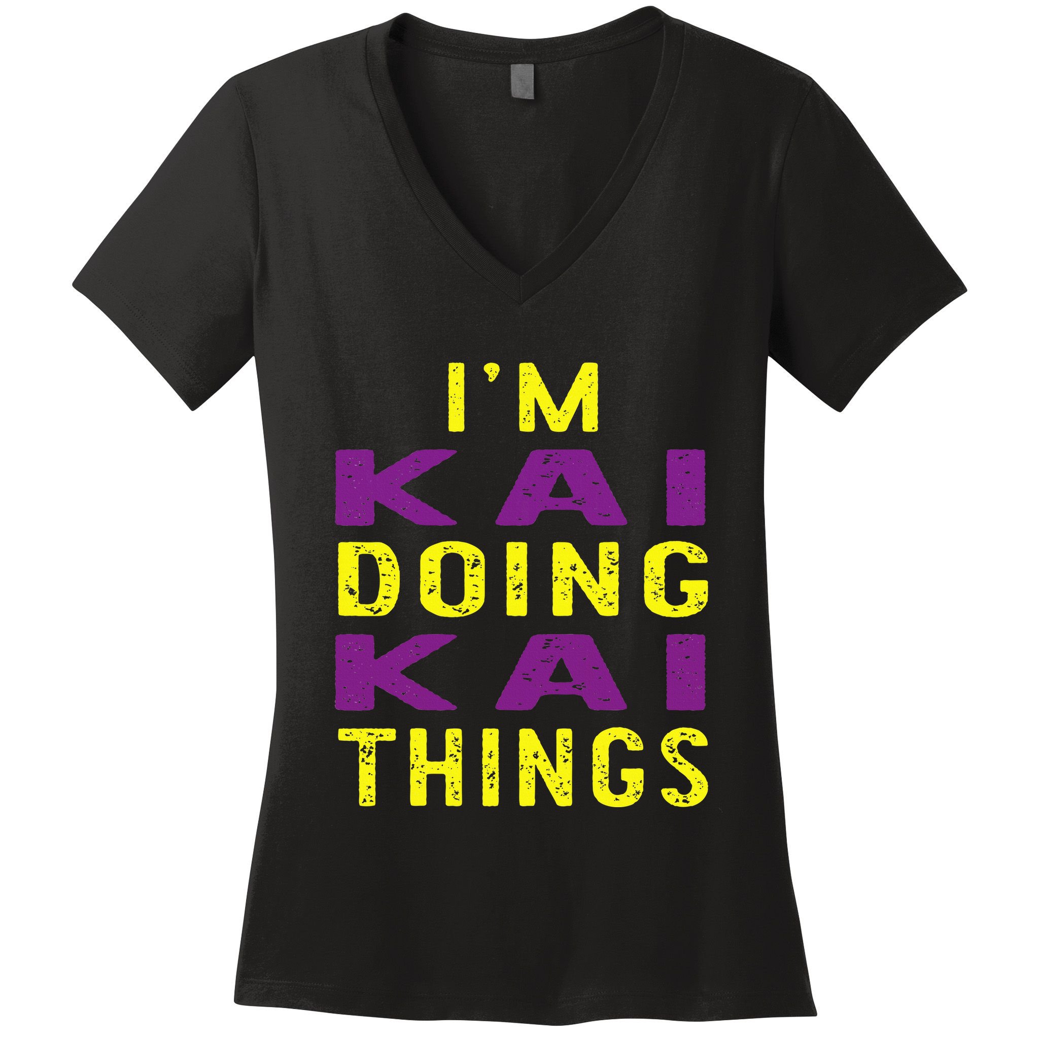IM Kai Doing Kai Things Women's V-Neck T-Shirt