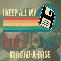 I Keep Dad Jokes In A Dad A Base Funny Fathers Day Legacy Tie Dye Trucker Hat
