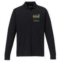 I Keep Dad Jokes In A Dad A Base Funny Fathers Day Performance Long Sleeve Polo