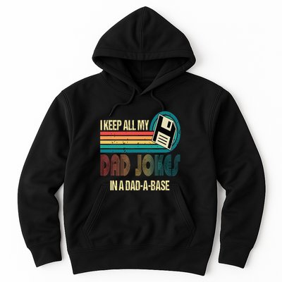 I Keep Dad Jokes In A Dad A Base Funny Fathers Day Hoodie