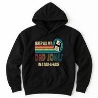 I Keep Dad Jokes In A Dad A Base Funny Fathers Day Hoodie