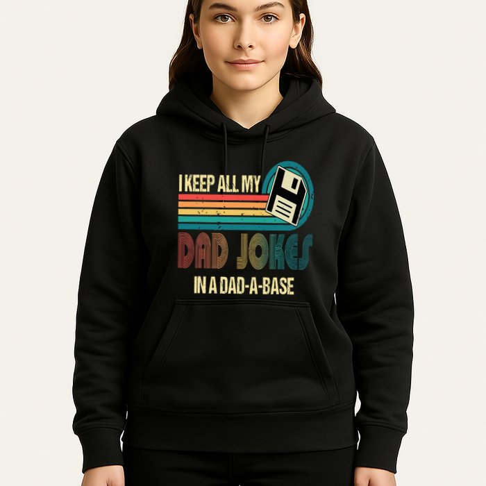 I Keep Dad Jokes In A Dad A Base Funny Fathers Day Hoodie