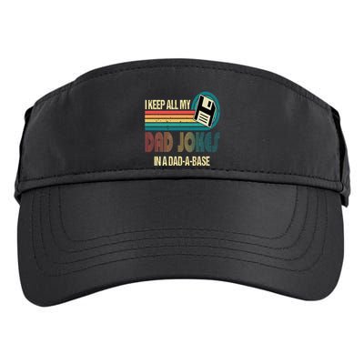 I Keep Dad Jokes In A Dad A Base Funny Fathers Day Adult Drive Performance Visor