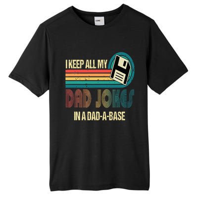 I Keep Dad Jokes In A Dad A Base Funny Fathers Day Tall Fusion ChromaSoft Performance T-Shirt