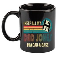 I Keep Dad Jokes In A Dad A Base Funny Fathers Day 11oz C Handle Ceramic Mug