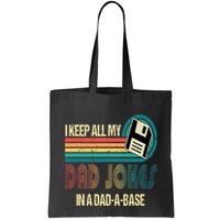 I Keep Dad Jokes In A Dad A Base Funny Fathers Day Bag