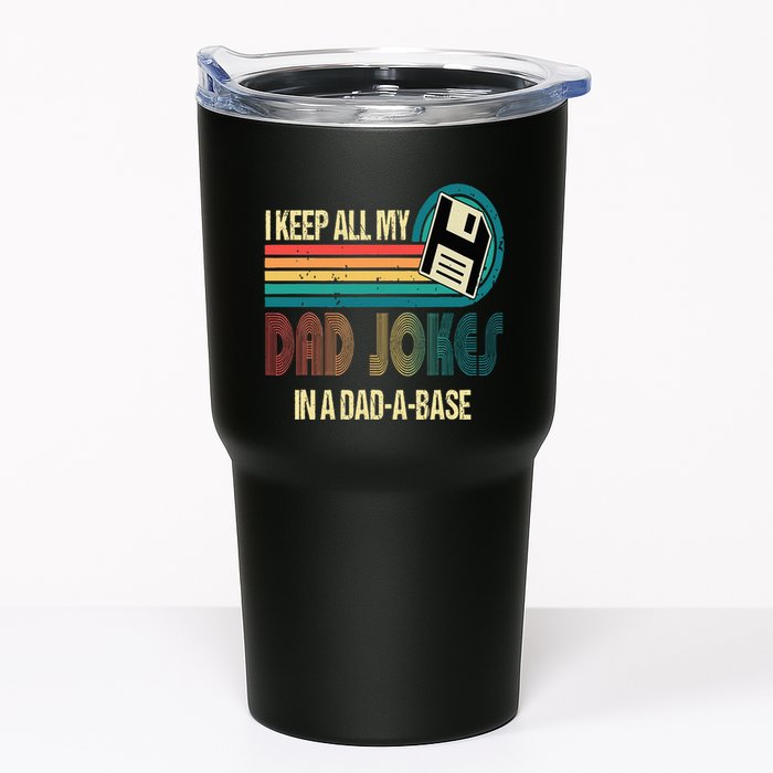 I Keep Dad Jokes In A Dad A Base Funny Fathers Day Tumbler