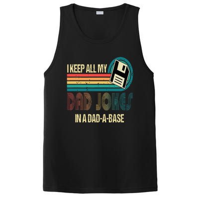 I Keep Dad Jokes In A Dad A Base Funny Fathers Day PosiCharge Competitor Tank