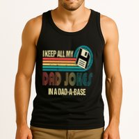 I Keep Dad Jokes In A Dad A Base Funny Fathers Day Tank Top
