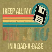 I Keep Dad Jokes In A Dad A Base Funny Fathers Day Garment-Dyed Women's Muscle Tee