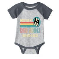 I Keep Dad Jokes In A Dad A Base Funny Fathers Day Infant Baby Jersey Bodysuit