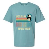 I Keep Dad Jokes In A Dad A Base Funny Fathers Day Sueded Cloud Jersey T-Shirt