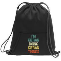 I'M Kieran Doing Kieran Things Personalized First Name Gift Sweatshirt Cinch Pack Bag