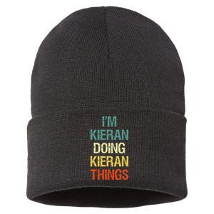 I'M Kieran Doing Kieran Things Personalized First Name Gift Sustainable Knit Beanie