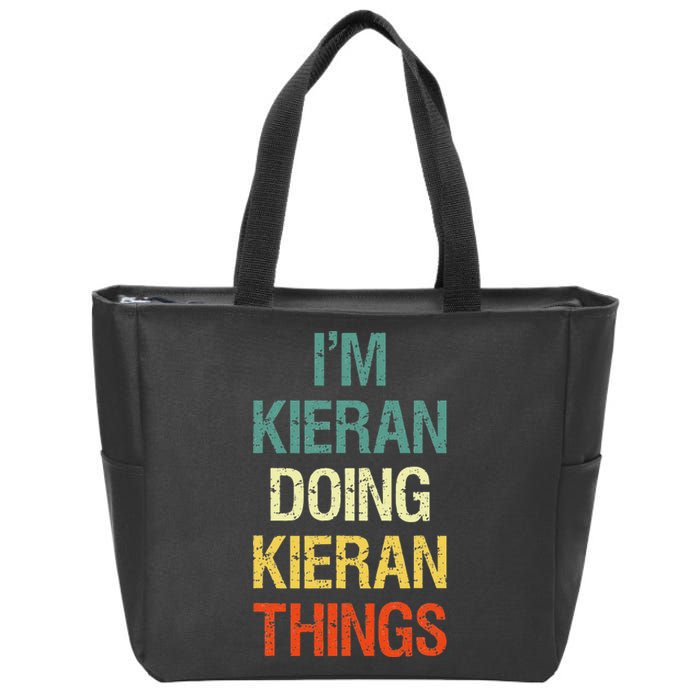 I'M Kieran Doing Kieran Things Personalized First Name Gift Zip Tote Bag