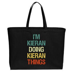 I'M Kieran Doing Kieran Things Personalized First Name Gift Cotton Canvas Jumbo Tote