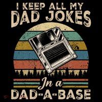 I Keep Dad Jokes In A Dad A Base Stripe Pom Pom Beanie