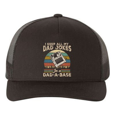 I Keep Dad Jokes In A Dad A Base Yupoong Adult 5-Panel Trucker Hat