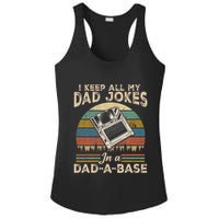 I Keep Dad Jokes In A Dad A Base Ladies PosiCharge Competitor Racerback Tank