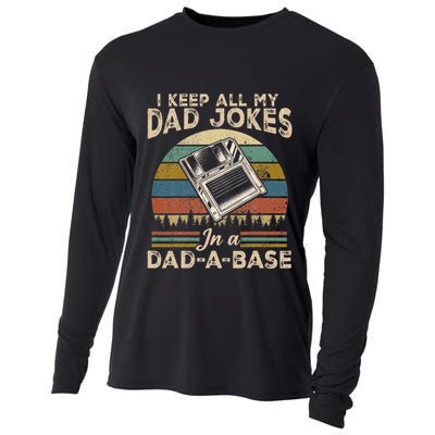 I Keep Dad Jokes In A Dad A Base Cooling Performance Long Sleeve Crew