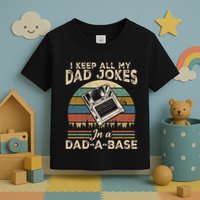 I Keep Dad Jokes In A Dad A Base Toddler T-Shirt