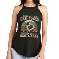 I Keep Dad Jokes In A Dad A Base Women's Perfect Tri Rocker Tank
