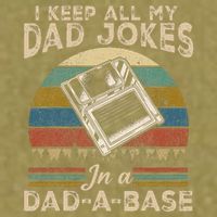 I Keep Dad Jokes In A Dad A Base Garment-Dyed Women's Muscle Tee