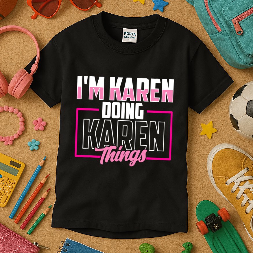 IM Karen Doing Karen Things Karens Calm Down Kids T-Shirt