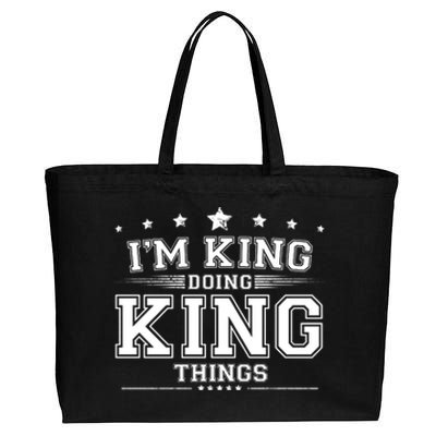 Im King Doing King Things Cotton Canvas Jumbo Tote