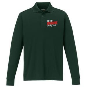 I Keep Dancing On My Own Philadelphia Baseball Performance Long Sleeve Polo