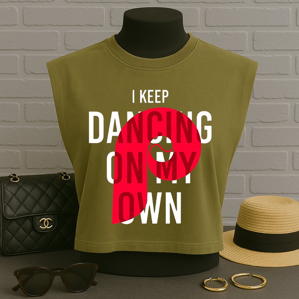 I Keep Dancing On My Own Philly Philadelphia Design Garment-Dyed Women's Muscle Tee