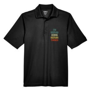 IM Kieran Doing Kieran Things Personalized First Name Gift Men's Origin Performance Pique Polo