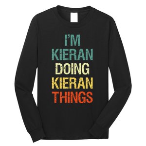 IM Kieran Doing Kieran Things Personalized First Name Gift Long Sleeve Shirt