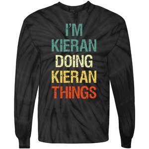 IM Kieran Doing Kieran Things Personalized First Name Gift Tie-Dye Long Sleeve Shirt