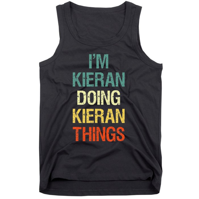 IM Kieran Doing Kieran Things Personalized First Name Gift Tank Top