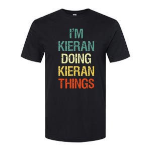 IM Kieran Doing Kieran Things Personalized First Name Gift Softstyle CVC T-Shirt