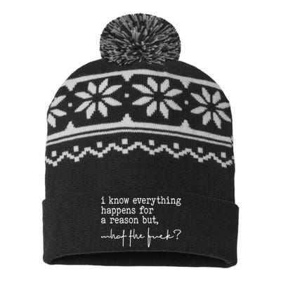 I Know Everything Happens For A Reason But What The Fuck USA-Made Snowflake Beanie