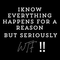I Know Everything Happens For A Reason But Wtf Funny Poster