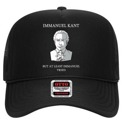 Immanuel Kant Funny Philosophy Saying Gift High Crown Mesh Back Trucker Hat