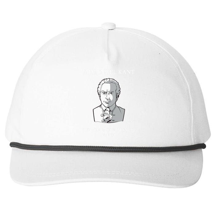 Immanuel Kant Funny Philosophy Saying Gift Snapback Five-Panel Rope Hat