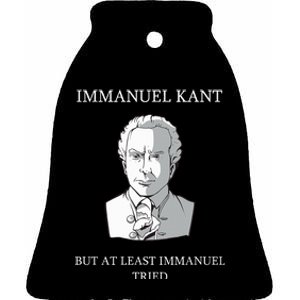 Immanuel Kant Funny Philosophy Saying Gift Ceramic Bell Ornament