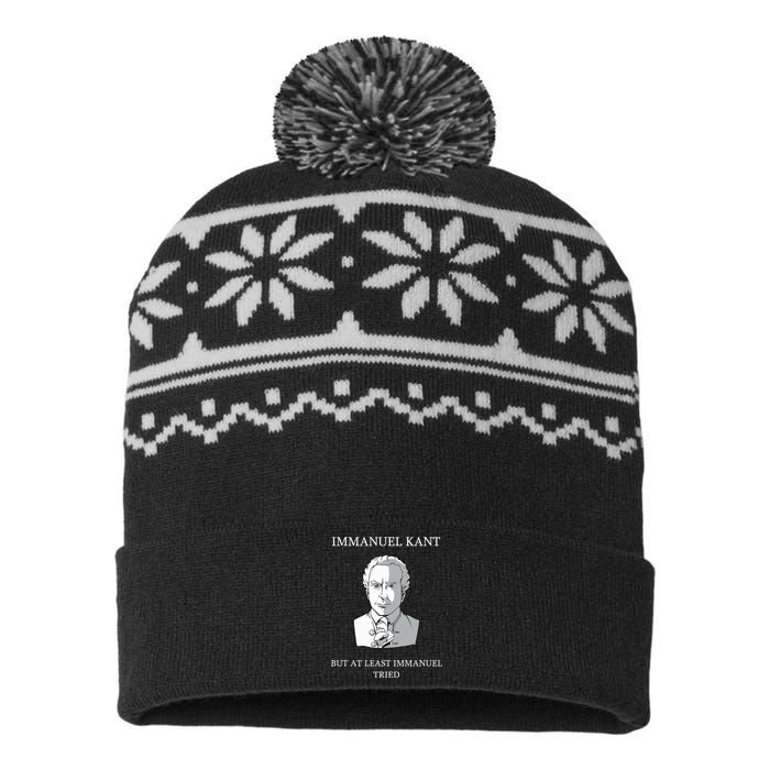 Immanuel Kant Funny Philosophy Saying Gift USA-Made Snowflake Beanie