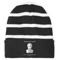 Immanuel Kant Funny Philosophy Saying Gift Striped Beanie with Solid Band