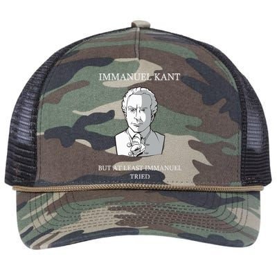 Immanuel Kant Funny Philosophy Saying Gift Retro Rope Trucker Hat Cap