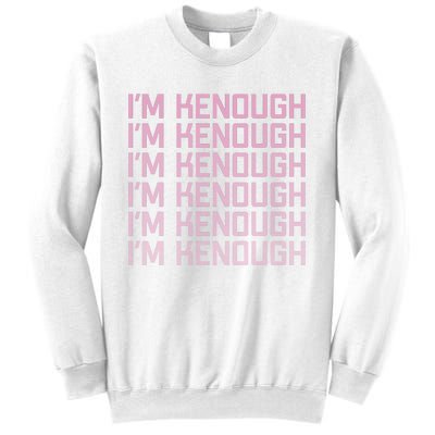 Im Kenough Funny Movie Slogan Fashion Statement Kenergy Trendy Saying Ringer Sweatshirt