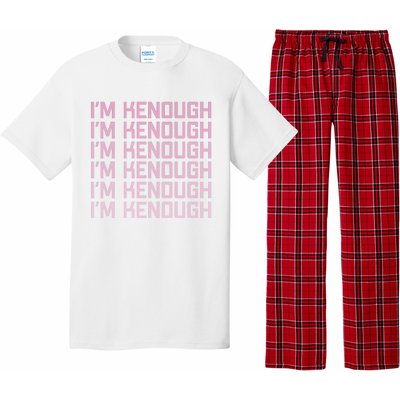 Im Kenough Funny Movie Slogan Fashion Statement Kenergy Trendy Saying Ringer Pajama Set