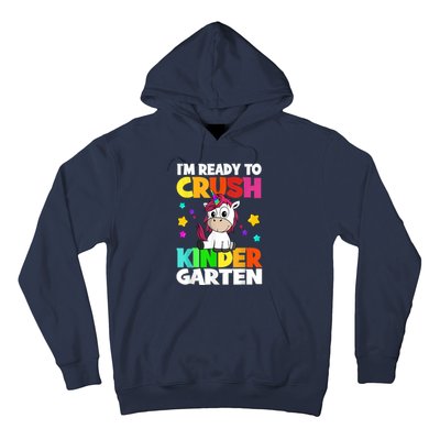 Ids Kinder Girl Unicorn First Day Of Kindergarten Hoodie